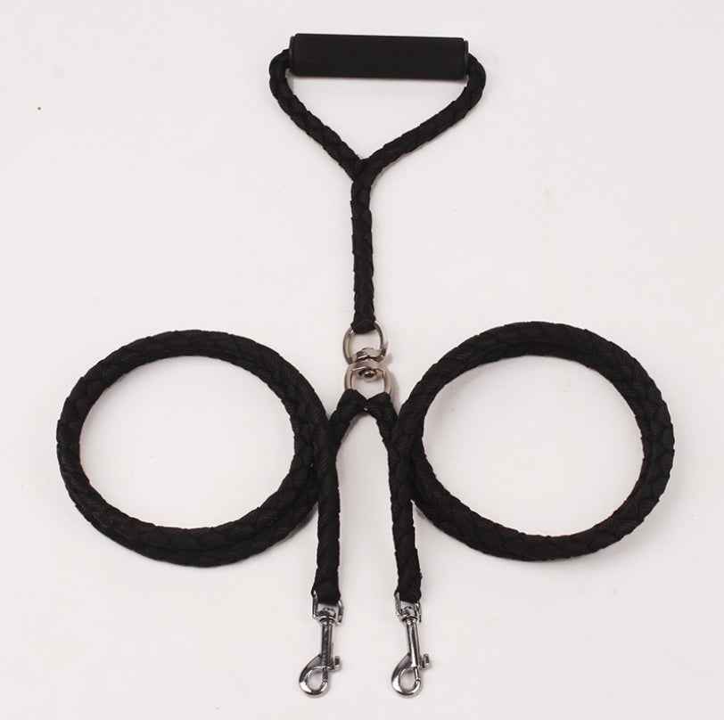 Hand-Knitted Dog Leash - Braided Rope 140cm - Amanluxe