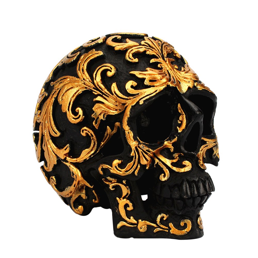 Mini Skeleton Head Resin Decoration Realistic Human Skeleton Model For Halloween Props Home Decorations Vintage