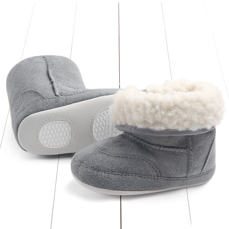 Suede cotton baby walking shoes baby soft soled shoes
