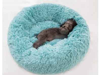 Round Cat Mattress - Long Fur Winter Pad - Amanluxe