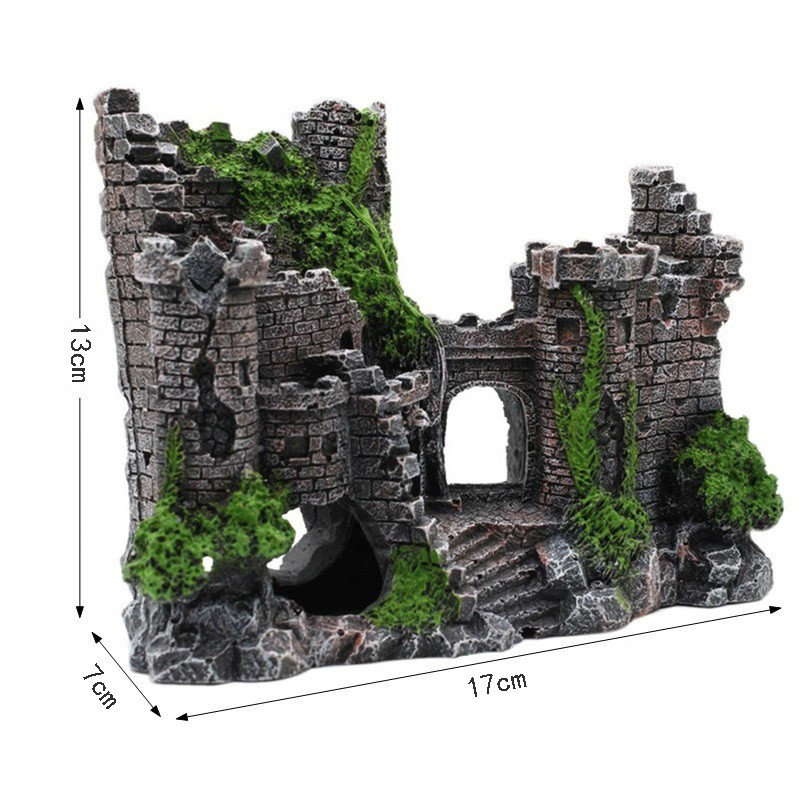 Fish Tank Resin Castle - Aquarium Decoration - Amanluxe