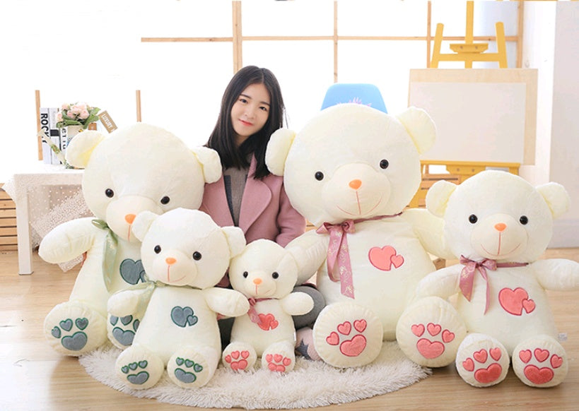 Plush toy heart-hearted couple love bear hug bear teddy bear doll bear Bud