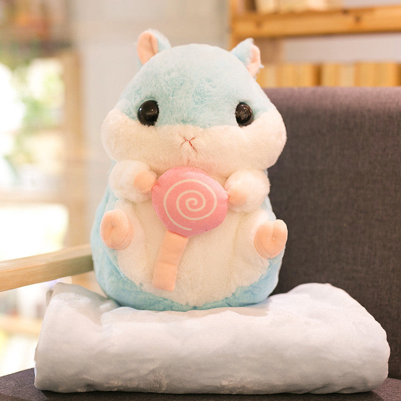 Cartoon hamster mouse pillow