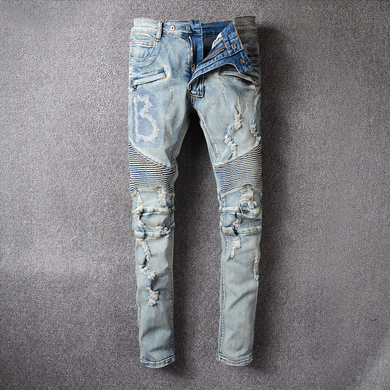 Ripped Biker Jeans