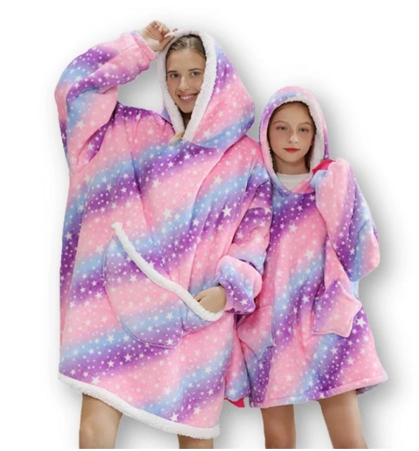 Lazy Sleeping Blanket Love Children's Cold-proof Warm Clothes Hooded