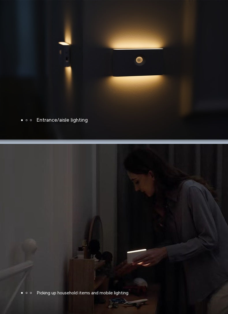 Intelligent Human Body Light Energy Double Induction Night Light null