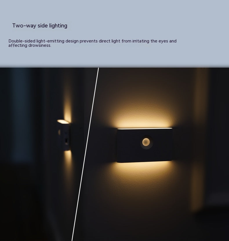 Intelligent Human Body Light Energy Double Induction Night Light null