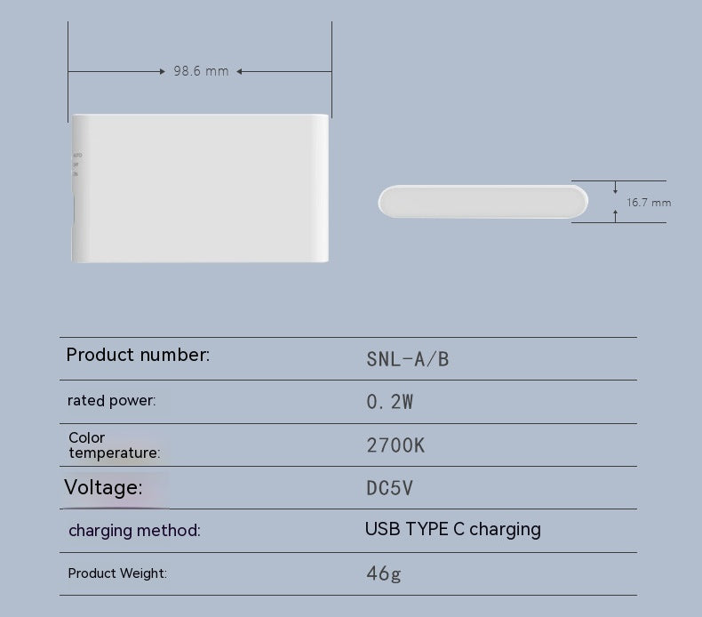 Intelligent Human Body Light Energy Double Induction Night Light null
