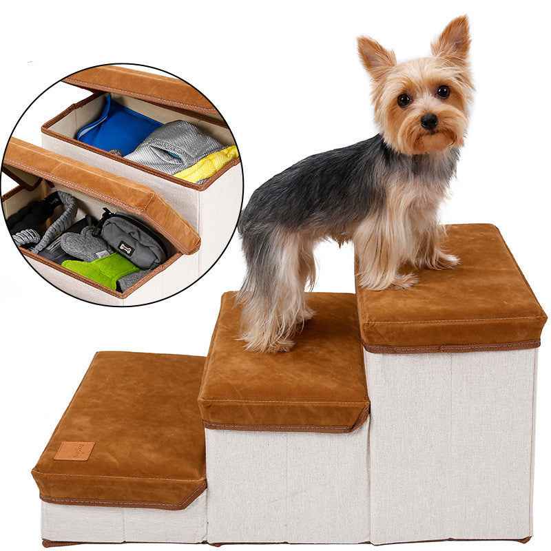 Dog Stairs with Storage - Pet Step Ladder - Amanluxe