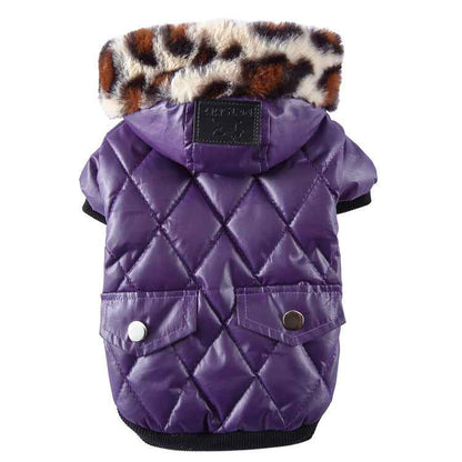Dog Coat - Autumn Winter Fur Collar - Amanluxe
