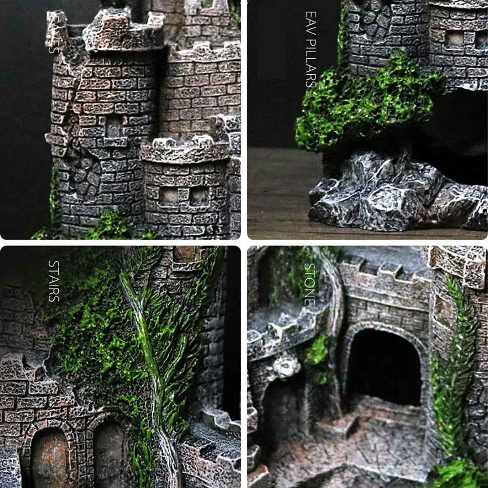 Fish Tank Resin Castle - Aquarium Decoration - Amanluxe