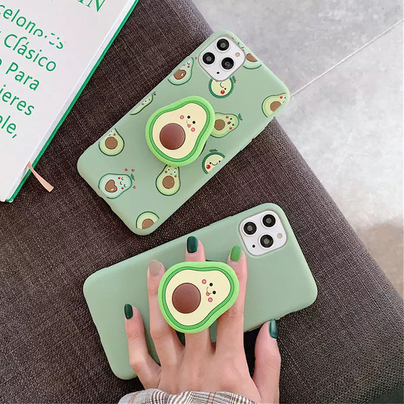 Suitable for A51 A71 flat avocado phone case A50 A70 creative cartoon smile tpu Samsung S20 protection