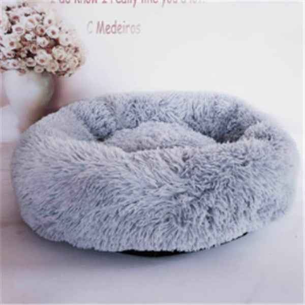 Round Cat Mattress - Long Fur Winter Pad - Amanluxe