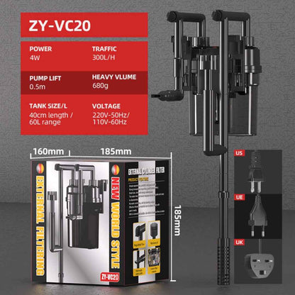 Fish Tank Filter - External Wall Hanging - Amanluxe