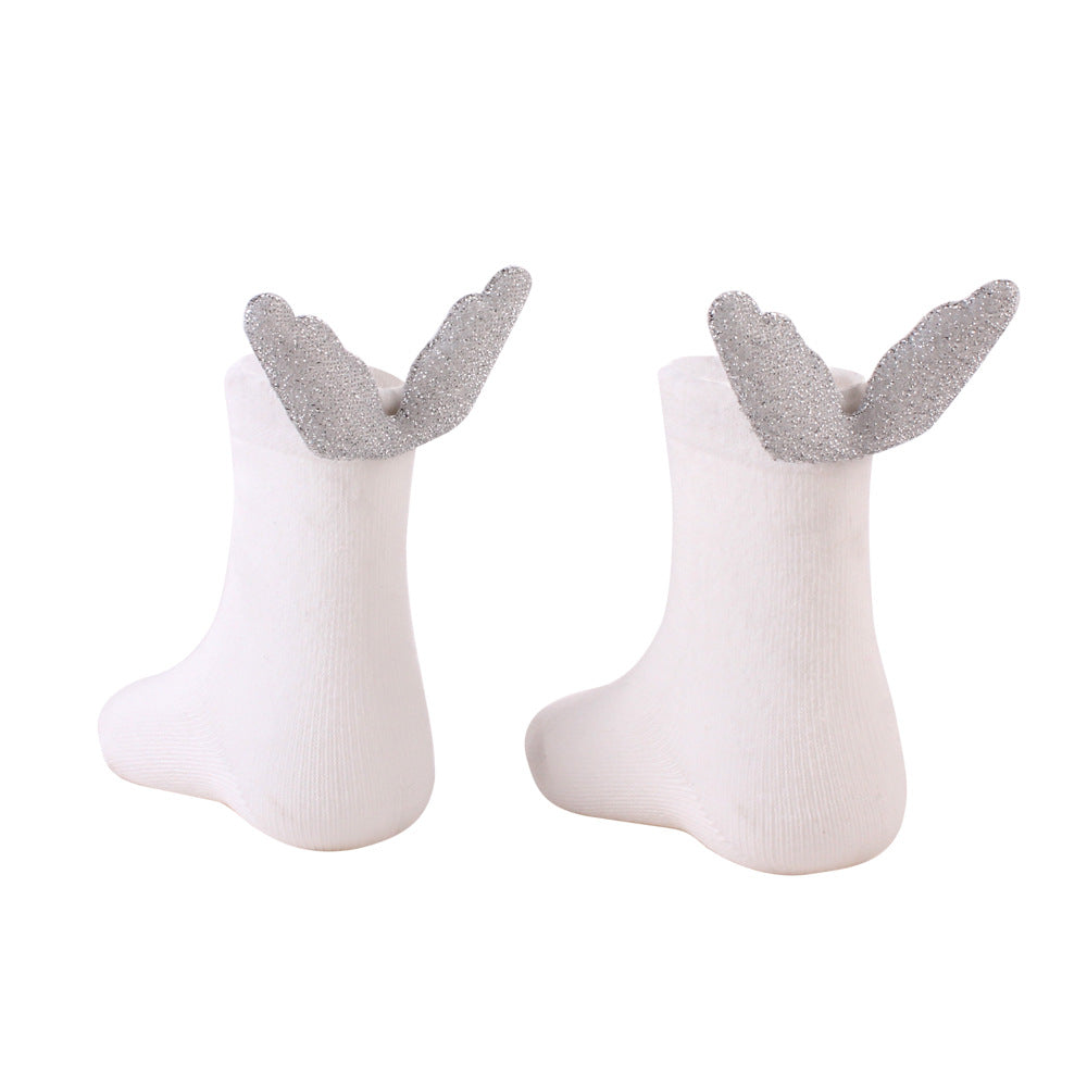 Angel wings baby loose mouth socks