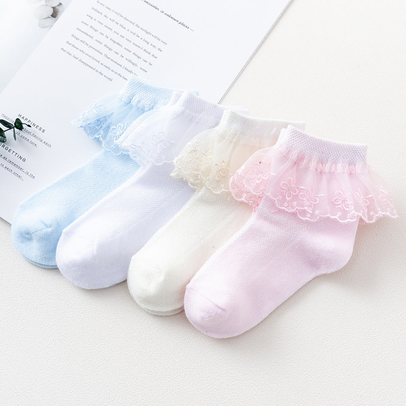 Girls' Thin Summer Mesh Baby Socks