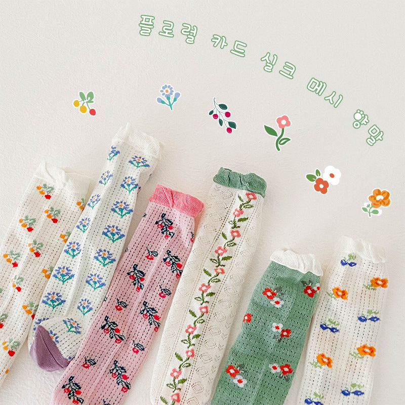 Children's Socks Spring Summer Baby Thin Pile Pile Women's Socks