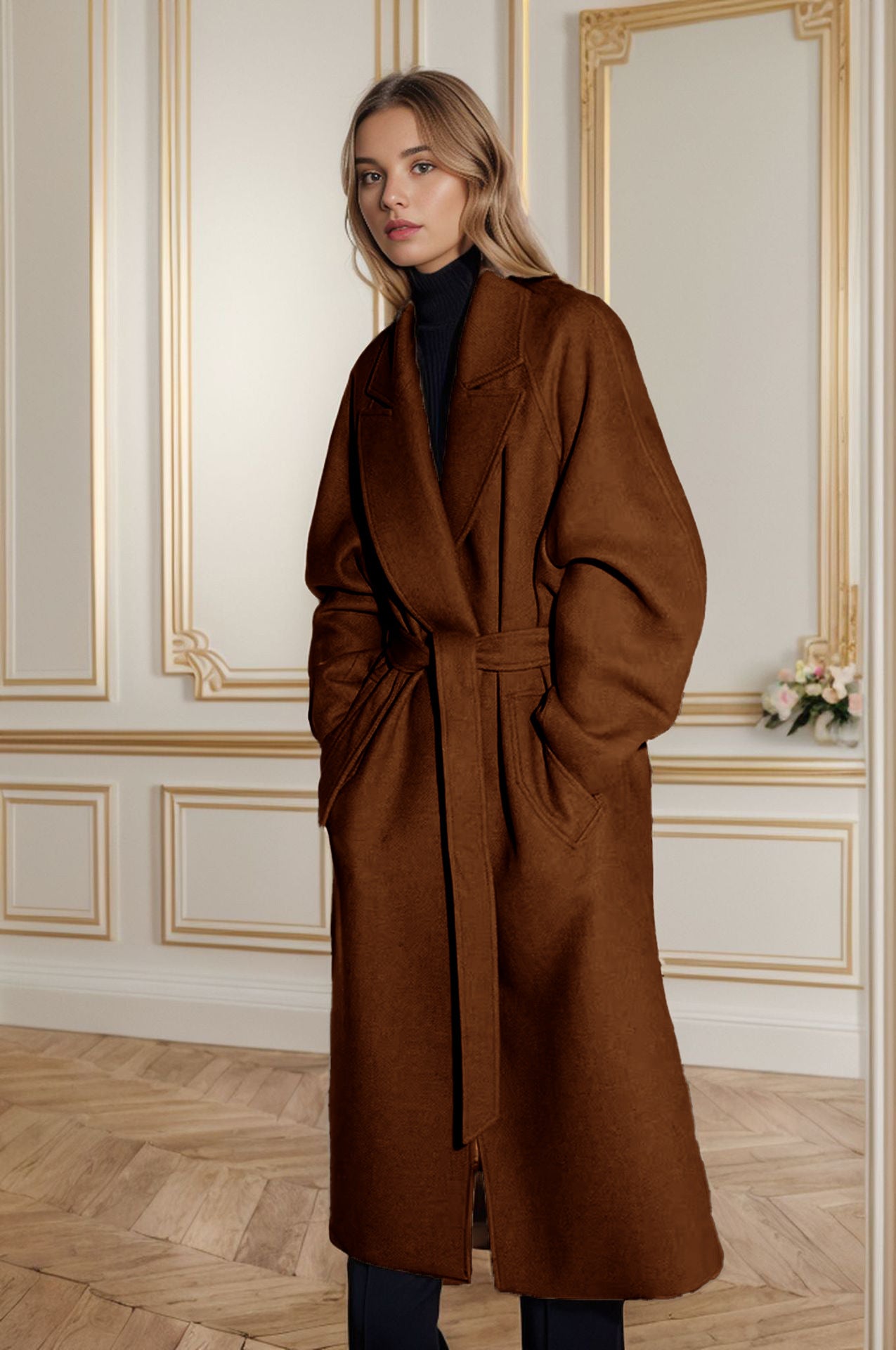 Autumn And Winter Women's Wool Coat Jacket