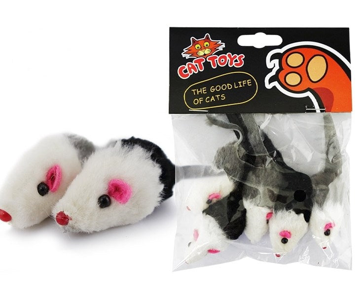 Fake Mouse Tiantian Rabbit Skin Mouse Funny Cat Toy