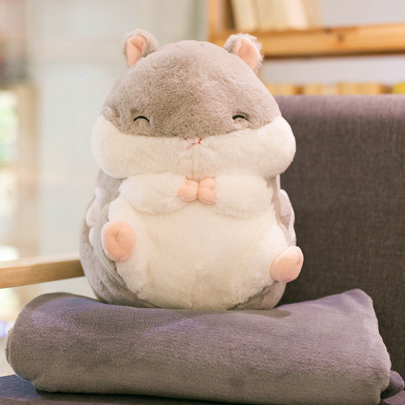 Cartoon hamster mouse pillow