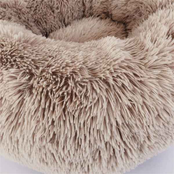 Round Cat Mattress - Long Fur Winter Pad - Amanluxe