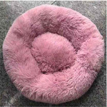 Round Cat Mattress - Long Fur Winter Pad - Amanluxe