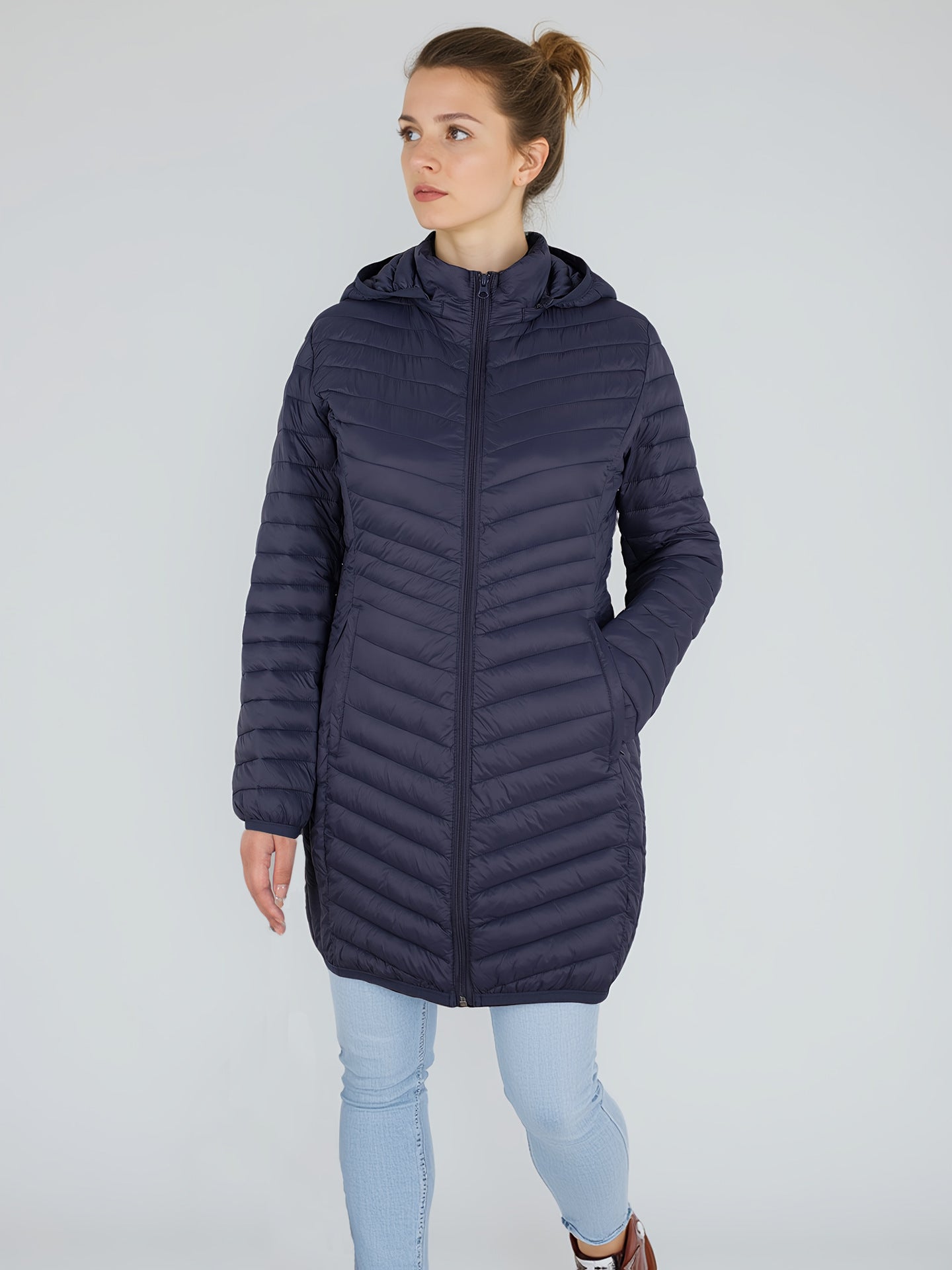 Women's Solid-Color Winter Cotton Padded Jacket
