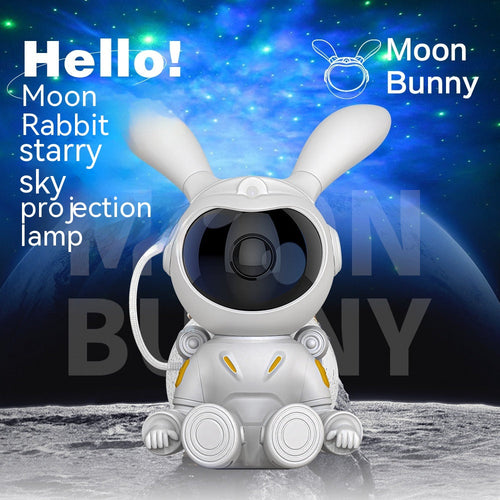Bedroom Bedside Moon Rabbit Starry Sky Projection Small Night Lamp null