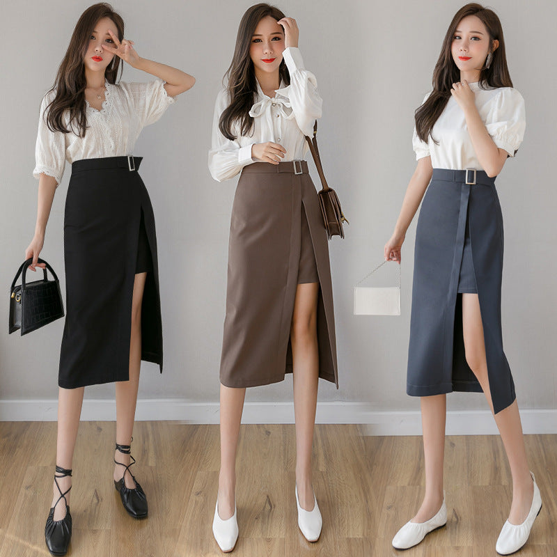 Women's autumn high waist skirt