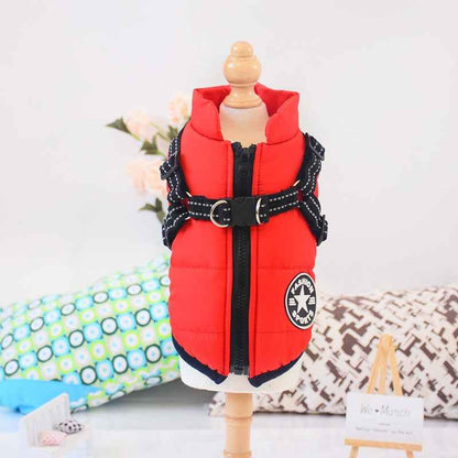 Waterproof Dog Coat with Harness - Winter - Amanluxe