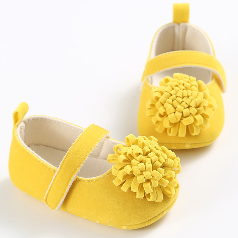 Baby colored flower toddler shoes, baby shoes soft soled shoes