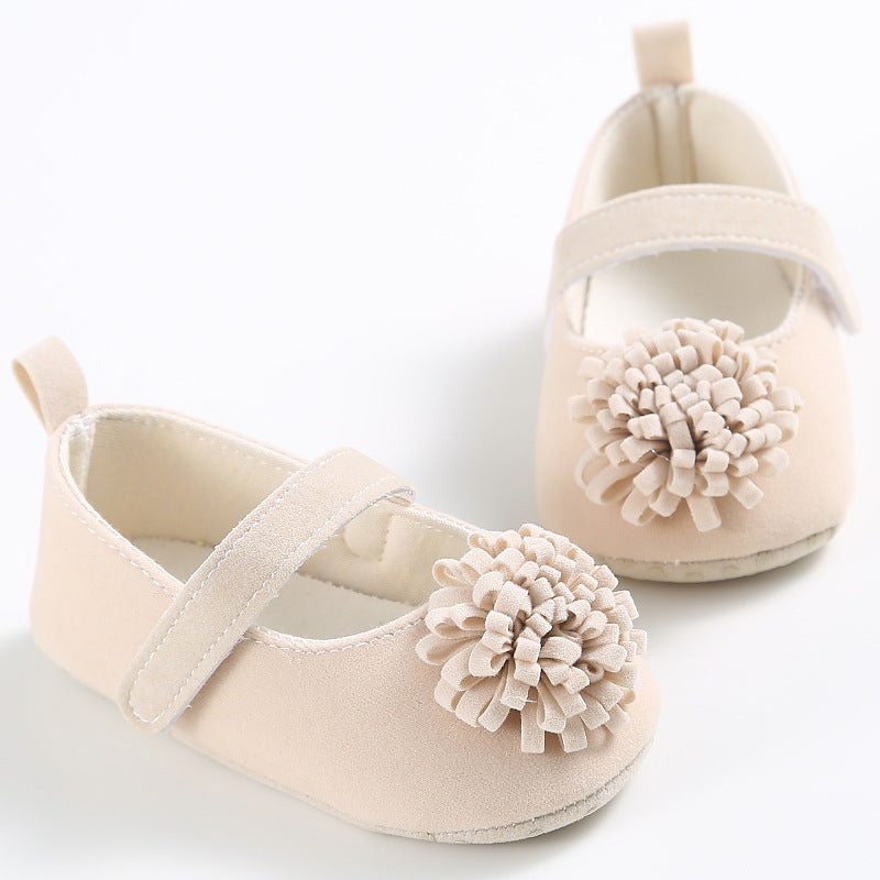 Baby colored flower toddler shoes, baby shoes soft soled shoes