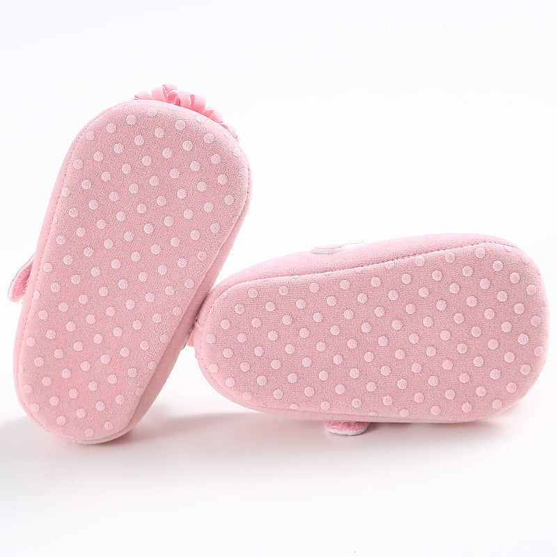 Baby colored flower toddler shoes, baby shoes soft soled shoes