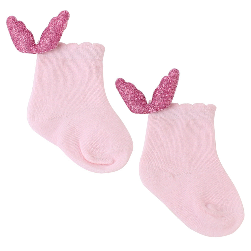 Angel wings baby loose mouth socks