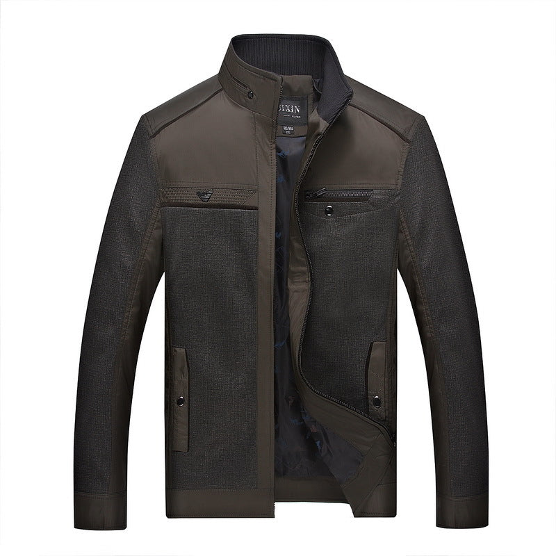 Men's Jacket Middle-aged Collar Autumn and Winter New Jacket Casual Jacket