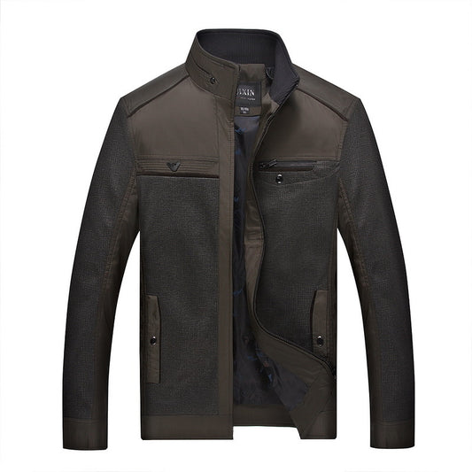 Men's Jacket Middle-aged Collar Autumn and Winter New Jacket Casual Jacket