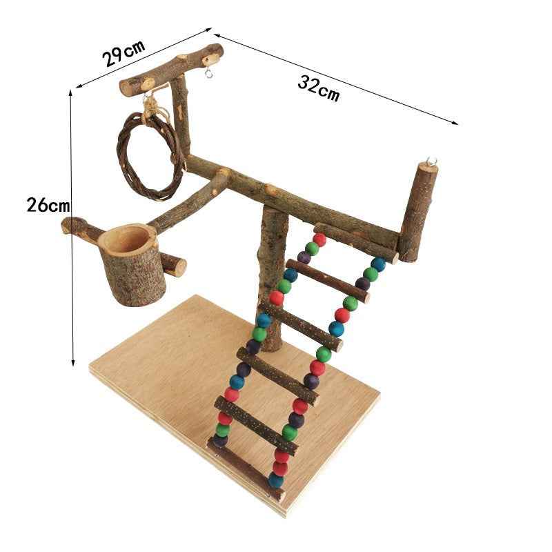 Solid Wood Parrot Training Stand - Multiple Sizes - Amanluxe