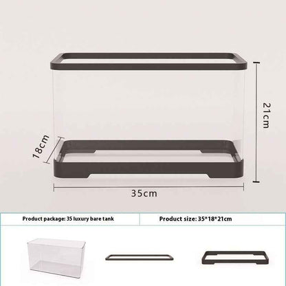 Acrylic Fish Tank - Transparent Lazy Aquarium - Amanluxe