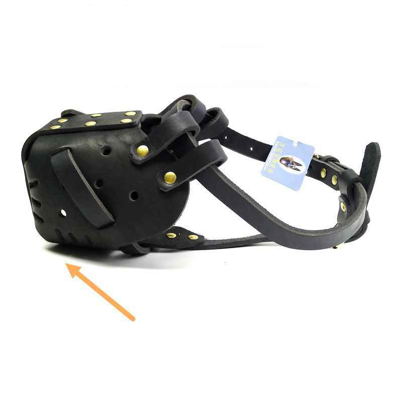 Cowhide Dog Muzzle - Medium Large Dogs - Amanluxe