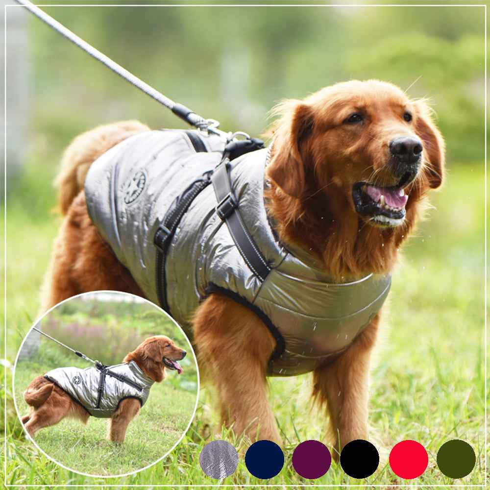 Waterproof Dog Coat with Harness - Winter - Amanluxe