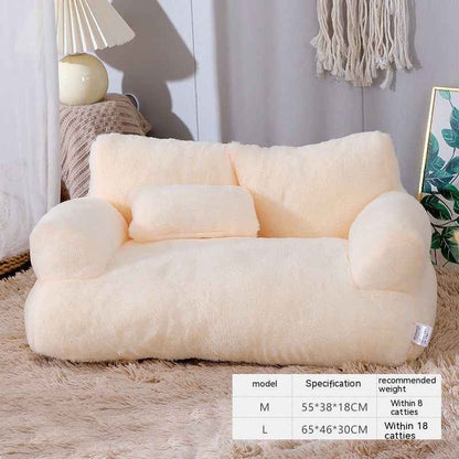 Luxury Cat Bed Sofa - Winter Warm Plush - Amanluxe