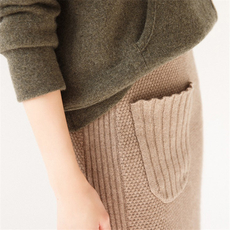 One step skirt with pocket padded buttocks