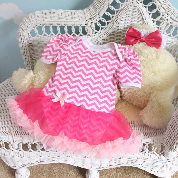 The Newest Baby In Summer, 0-12 Months Cartoon Pattern, Lovely Ha Dress, Climbing Dress