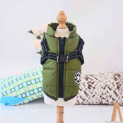 Waterproof Dog Coat with Harness - Winter - Amanluxe