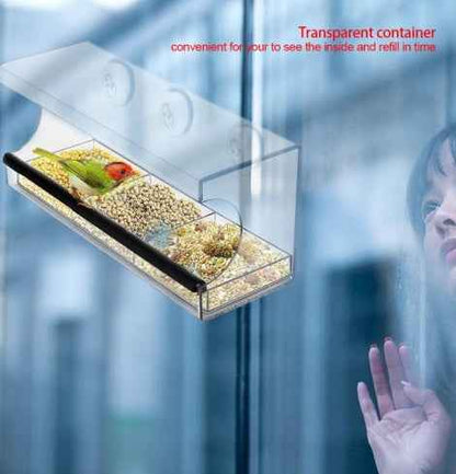 Acrylic Bird Feeder - Clear Design - Amanluxe