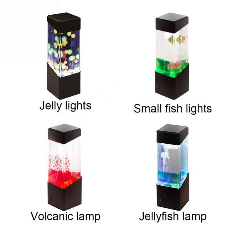 LED Jellyfish Night Light - Colorful Aquarium - Amanluxe