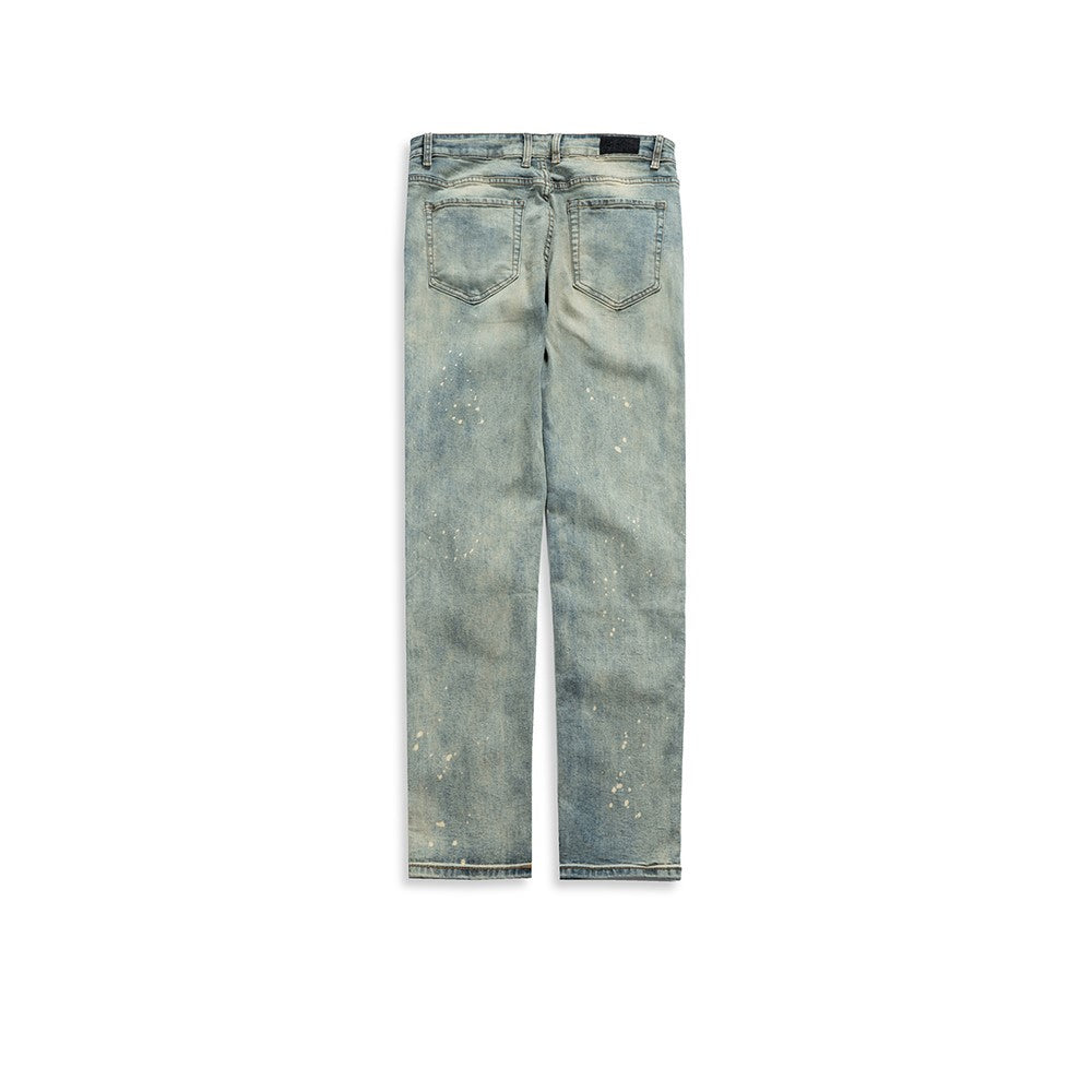 Distressed trendy jeans