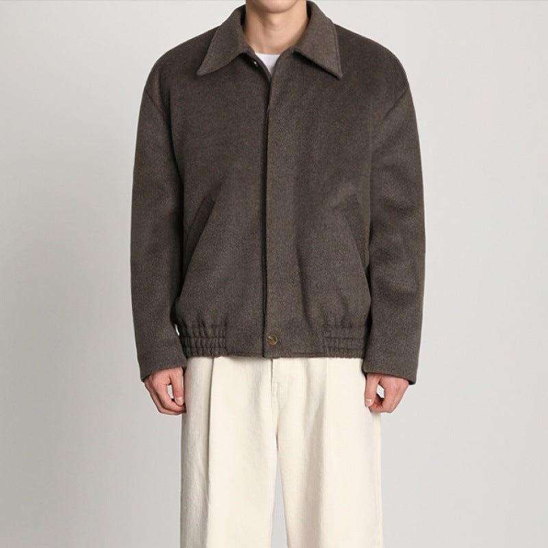 Men's Short Autumn And Winter Woolen Jacket