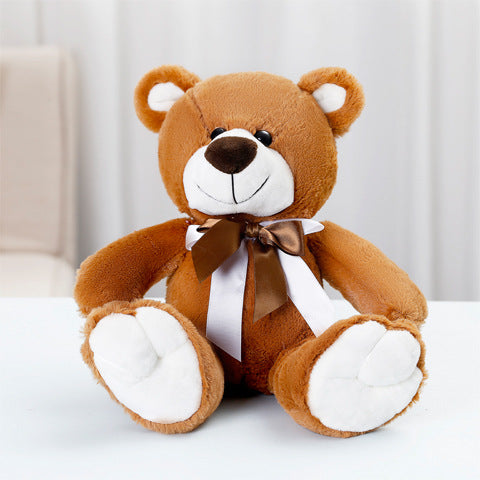 Cute Cartoon Hug Bear With Bow Tie Bear Plush Doll