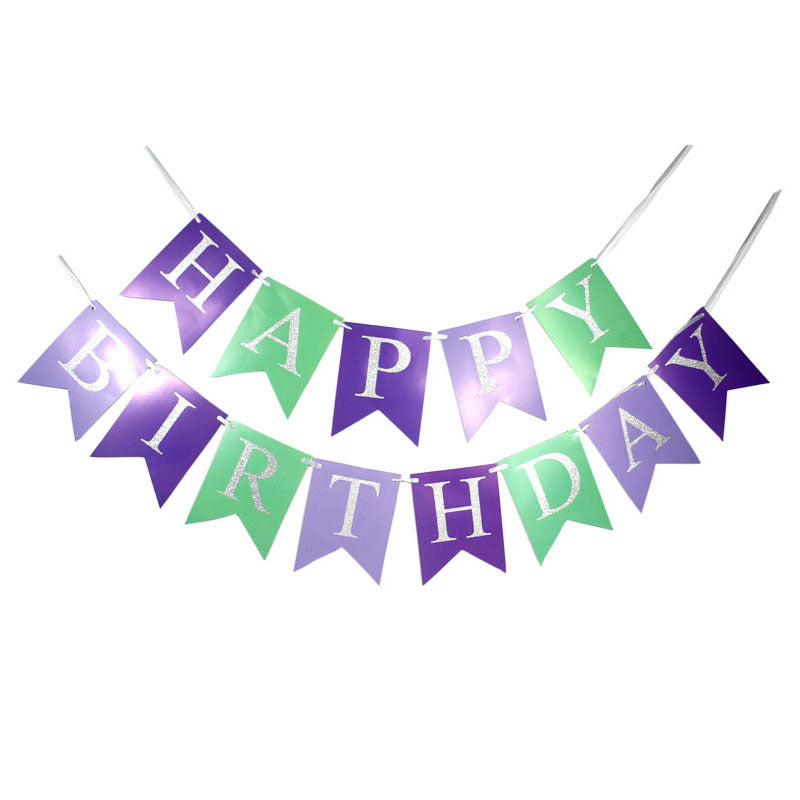 Mermaid Theme Birthday Decoration Party Supplies Children''s Party Decorations Dessert Cake Cards